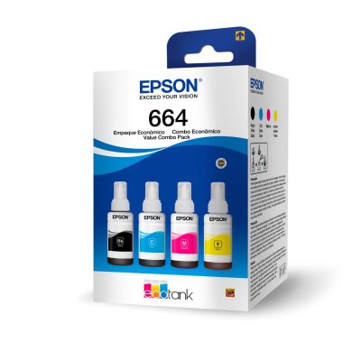 Botella de Tinta Epson T664120/220/320/420 Pack 4 Colores