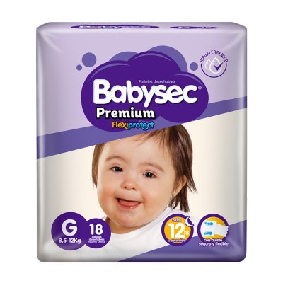 Pañal Babysec Premium Grande 18 Unidades