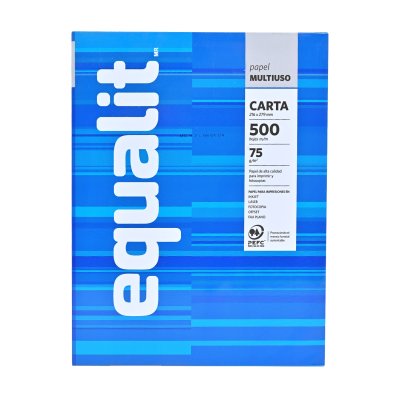 Papel Fotocopia Equalit Carta Laser 75 g 500 Hojas