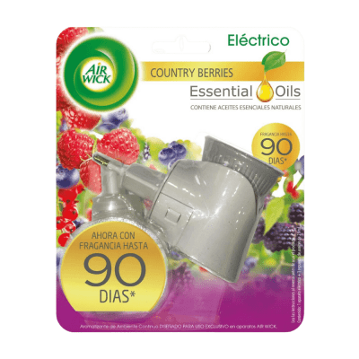 Desodorante Ambiental Air Wick Aparato Eléctrico Country Berries + Repuesto 21 ml
