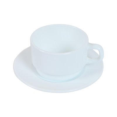 Taza para Café con Platillo Blanco