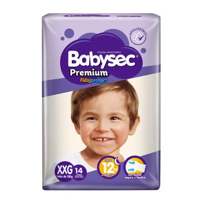 Pañal Babysec Premium Extra-Extragrande XXG 14 Unidades
