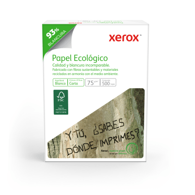 Papel Fotocopia Xerox Carta Ecológico 75 g 500 Hojas