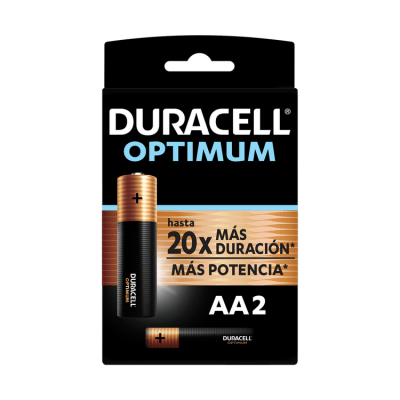 Pila Alcalina Duracell Optimum AA 2 Unidades