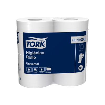 Papel Higiénico Tork Universal Hoja Simple 4 Rollos 100 M