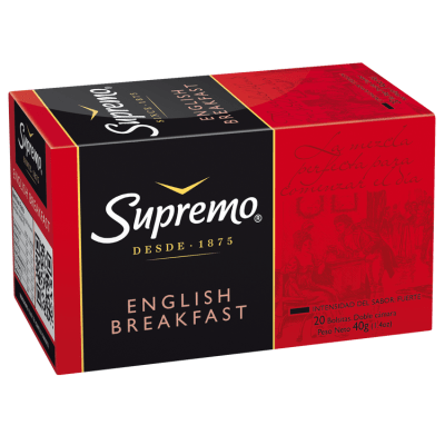 Té Supremo Premium English Breakfast 20 Bolsitas