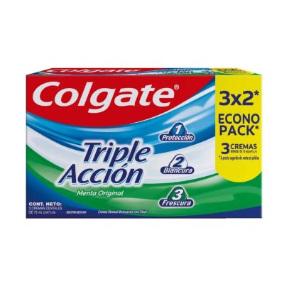 Pasta Dental Colgate Triple Acción 75 ml 3x2