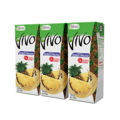 Jugo Natural Vivo Piña 190 ml 3 Unidades