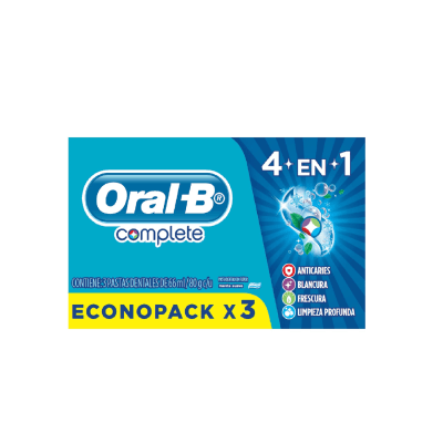 Pasta Dental Oral B Complete 80 g 3 Unidades