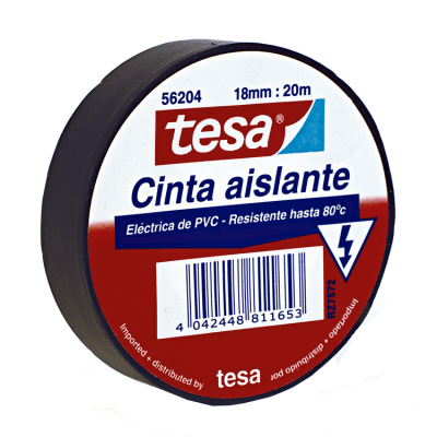 Cinta Aislante Tesa 18 mm x 20 m Negro