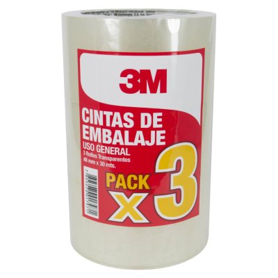Cinta Embalaje 3M Transparente 48 cm X 30 M Pack 3 Unidades