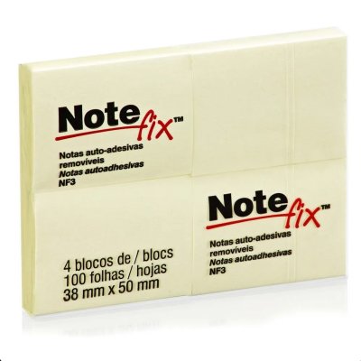 Nota Adhesiva 3M Notefix 653 Amarillo 4x100 Hojas