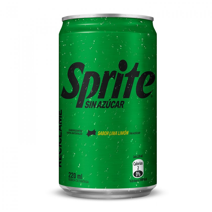 Bebida Gaseosa Sprite Sin Azúcar Lata 220 ml