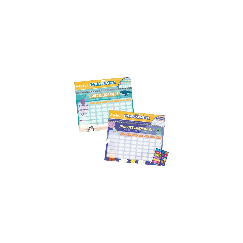 Pizarra Magnetica Adetec Planner Infantil 39x27 cm