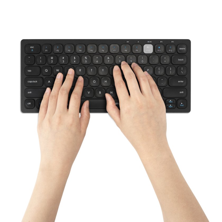 Teclado Inalámbrico Bluetooth Compacto 3 conexiones Negro