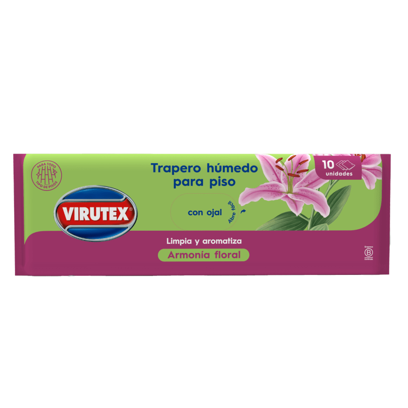 Trapero Húmedo Virutex Armonía Floral 40x60 cm 10 Unidades | Prisa