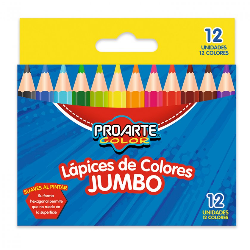 Lápices de Colores Proarte Jumbo Hexagonal 12 Unidades | Prisa