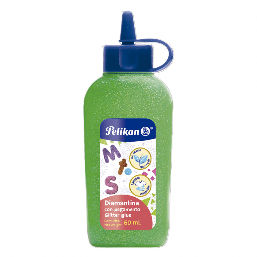 Adhesivo Glitter Glue Pelikan 60 Ml Verde Neón