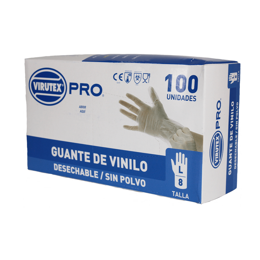 Guantes examinación vinilo transparente - Plenix Chile