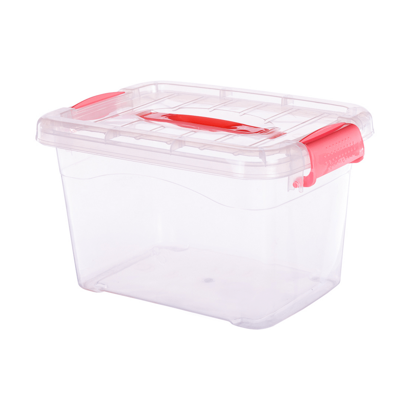 Caja Plástica NP Manillas de Colores 5 L Transparente