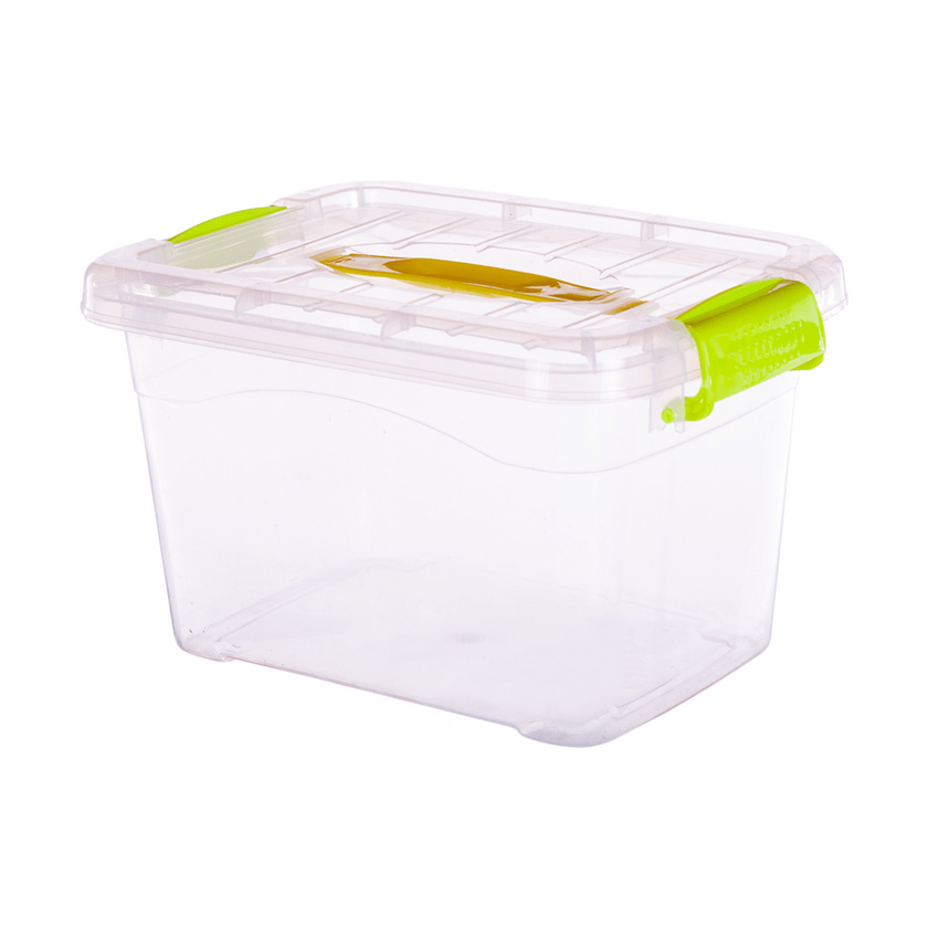 Caja Plastica NP Manillas de Colores 5 L Transparente