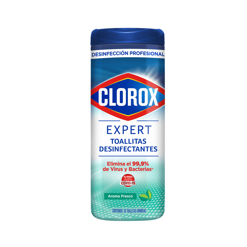 Toallas Desinfectantes Clorox Expert Fresh Canister de 30 Unidades