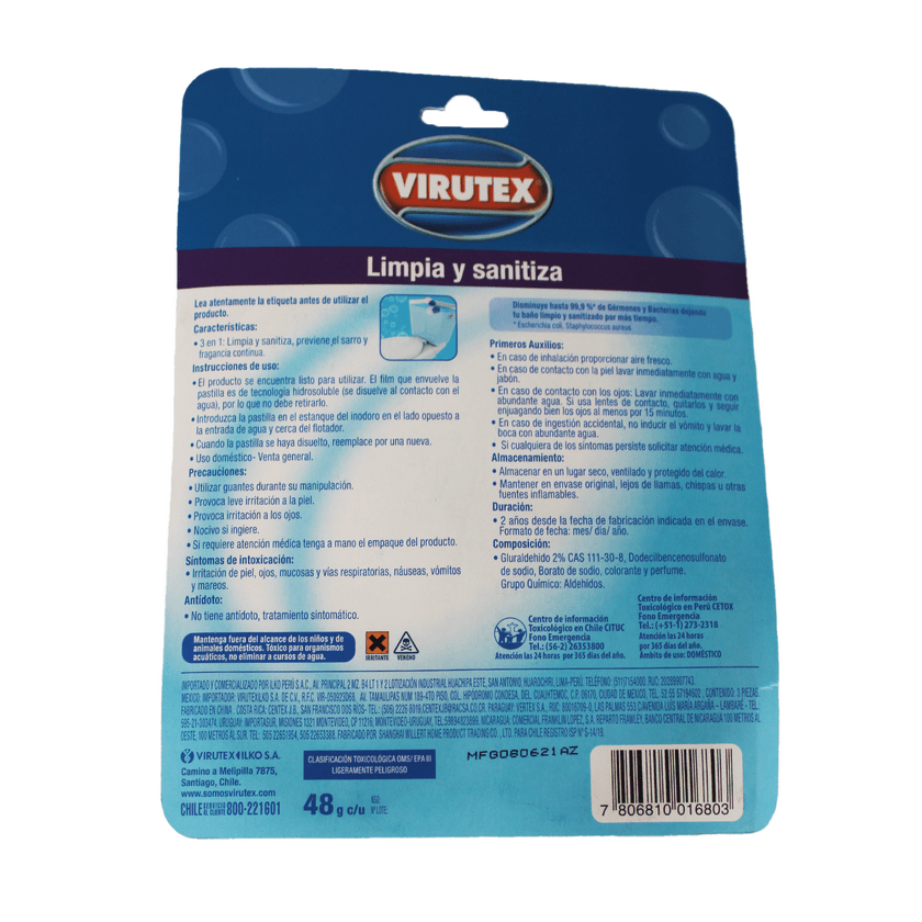 Pastilla para Estanque de Inodoro Clorox Azul Activo 3 x 40g — Perfumería  La Mundial