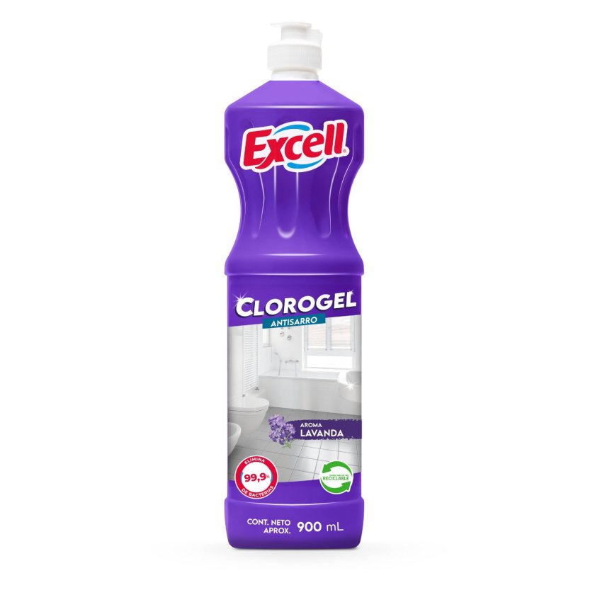 EXCELL CLORO GEL LAVANDA  900 ML