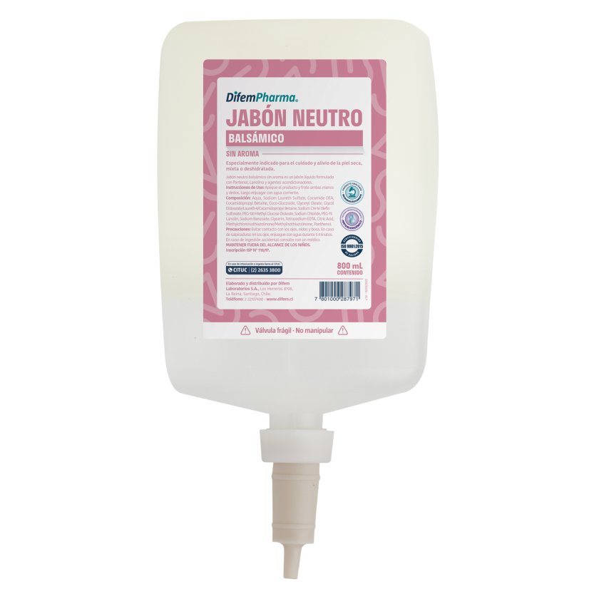 Jabón Líquido Difem Pharma Neutro Balsámico 800 ml