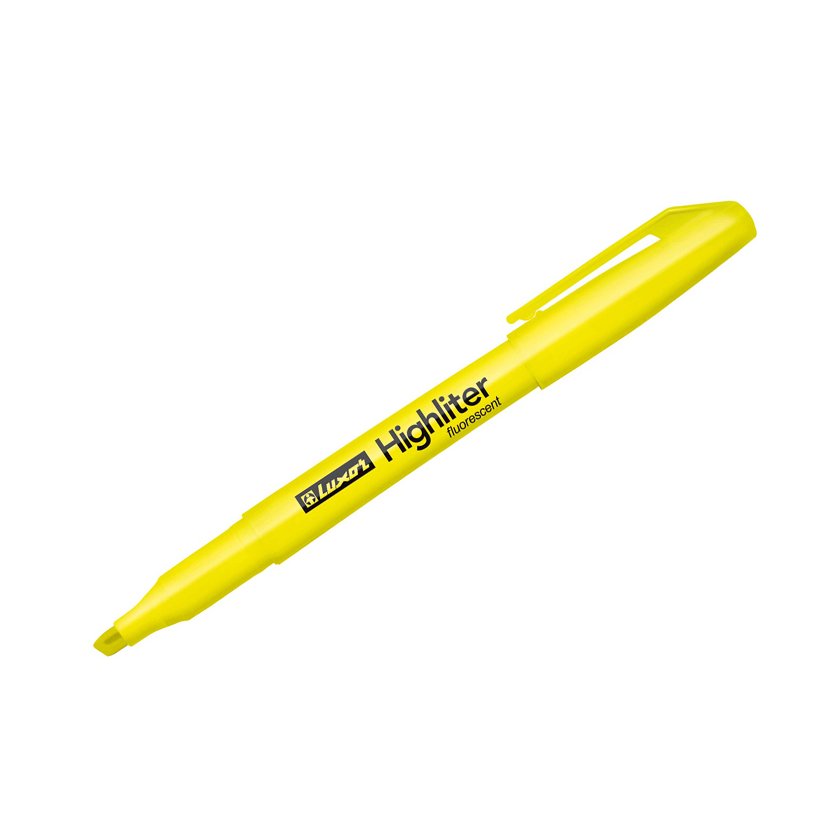 Destacador Luxor Tipo Lápiz Highlighter Amarillo