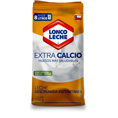 Leche en Polvo Loncoleche Descremada Extra Calcio 800 g Bolsa