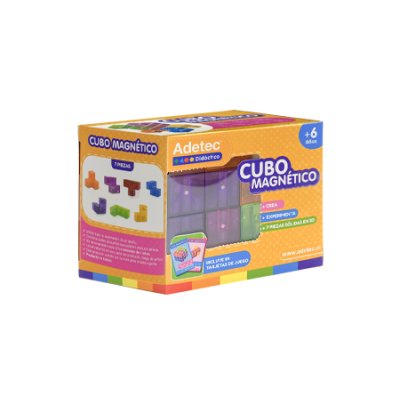 Cubo Magnético Adetec 7 Piezas con Tarjetas de Juego