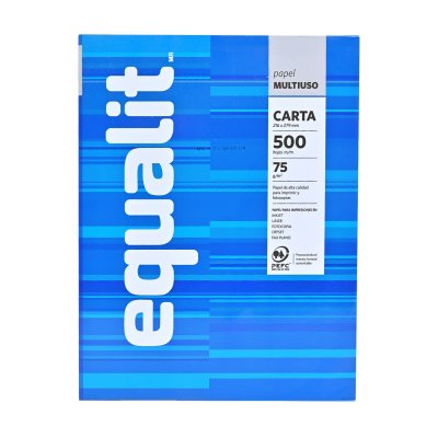 Resma Papel Fotocopia Equalit Multiuso Carta 500 Hojas