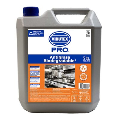 Limpiador Antigrasa Virutex Pro Biodegradable Bambú 5 L