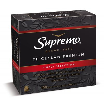 Té Negro Supremo Ceylán Premium 100 Bolsitas