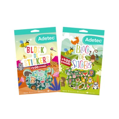 Block de Stickers Adetec Animales 821 15X24 cm 6 Hojas