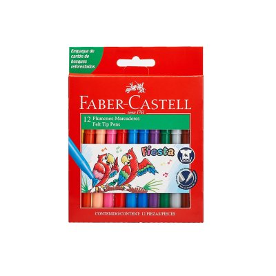 Plumón Faber Castell Fiesta 12 Colores