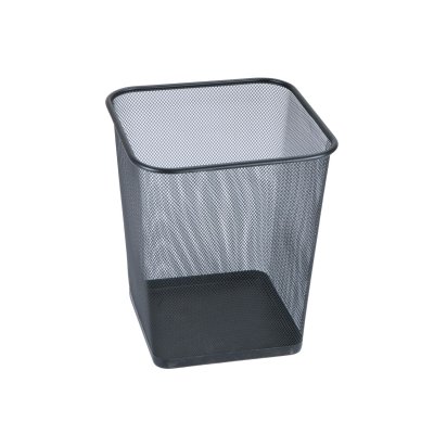 Papelero Offione Cuadrado Malla 30x27 cm Negro