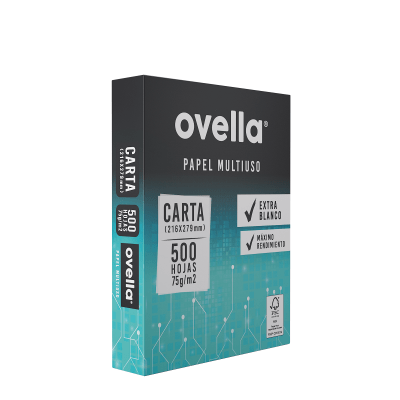 Resma Papel Fotocopia Ovella Carta 500 Hojas