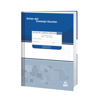 Libro de Educación Buho Actas del Consejo Escolar N° 2090 100 Hojas
