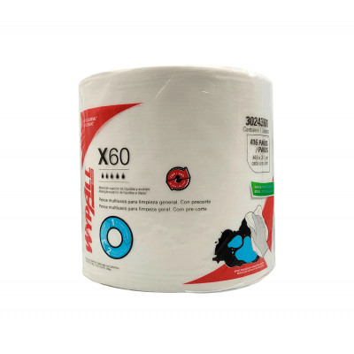 Paño de Limpieza WyPall X-60 Rollo de 890 Pañitos