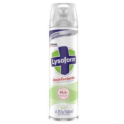 Desinfectante en Aerosol Lysoform Antibacterial Bebé 360 cc