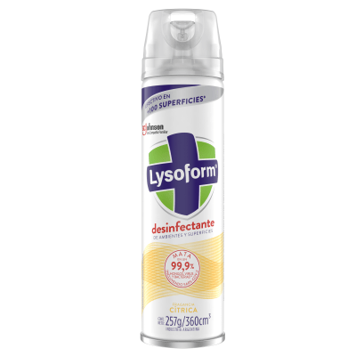 Desinfectante en Aerosol Lysoform Antibacterial Cítrico 360 cc