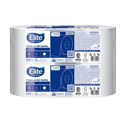 Toalla de Papel Elite Económico 2 Rollos 250 m Hoja Simple