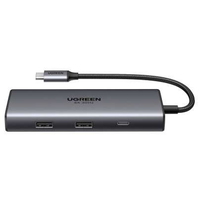 Hub Adaptador Ugreen Multipuertos 2HDMI 8K@30Hz / 3USB-A 3.0