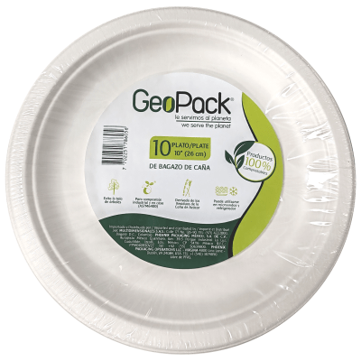 Plato Geopack 26 cm 10 Unidades