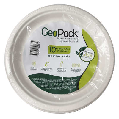 Plato Geopack 23 cm 10 Unidades