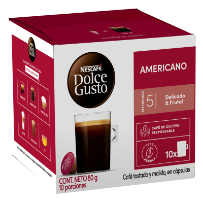 Cápsula Nescafé Dolce Gusto Americano 10 Cápsulas