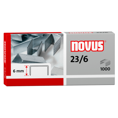 Corchetes Novus 23/6 Caja de 1000 Unidades