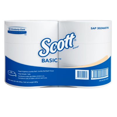Papel Higiénico Scott Hoja Simple 6 Rollos 550 M